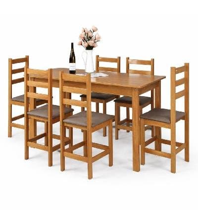JUEGO DE COMEDOR 6 SILLAS AMAZONAS