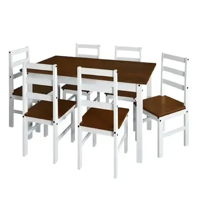 JUEGO DE COMEDOR EN MADERA