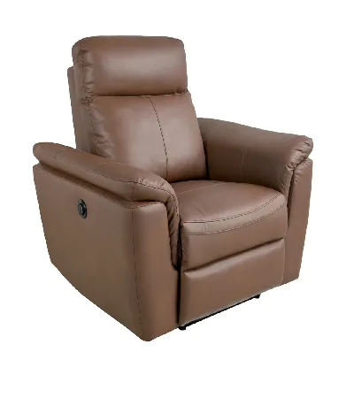 POLTRONA RECLINABLE EN CUERO ECOLOGICO